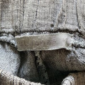 CUTLOOSE- Sage green elasticated waist linen pants with pockets